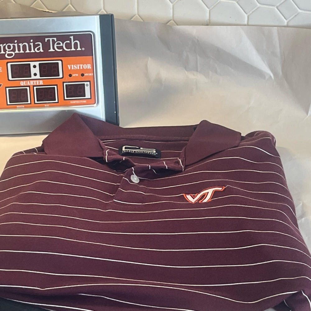 Virginia Tech Hokie  XL Polo with Alarm Clock